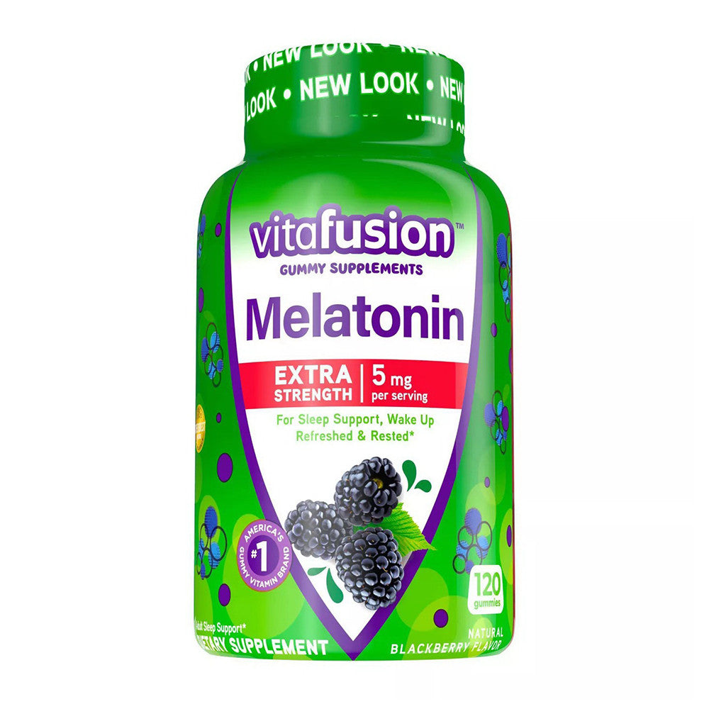 Vitafusion Extra Strength Melatonin 5 Mg Gummies, Blackberry, 120 Ea